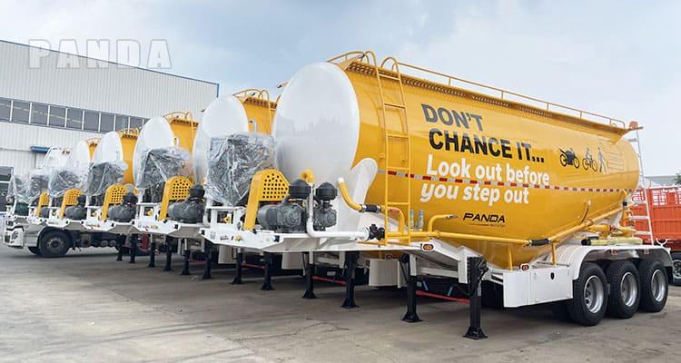 35cbm-cement-trailer-9 Three axle cement tanker configuration for bulk cement transport