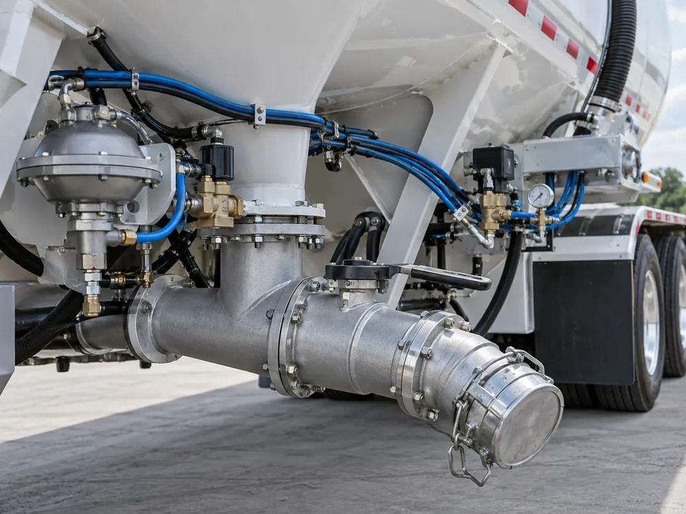 Panda Mech cement bulker valves pipework and discharge components