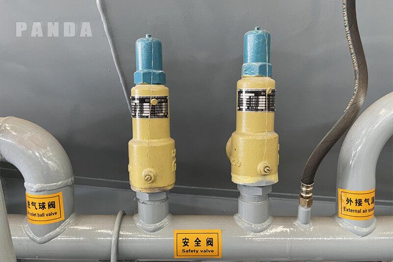 Panda Mech cement tanker safety valves and pneumatic piping reference