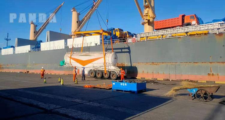 Panda Mech cement tanker prepared for export shipment